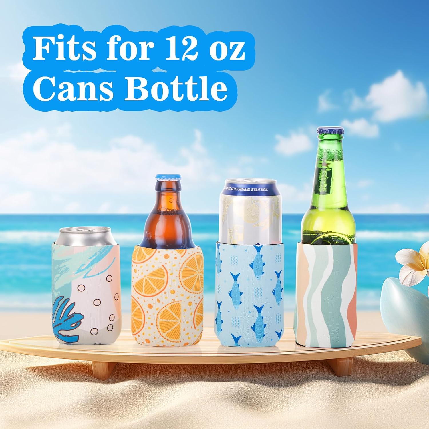 Never Forget the Difference You Make 12 Pack Insulated Can Sleeve,  Summer Can Cooler Sleeve Insulated Neoprene Can Coolers in Bulk, Beach Pool Bottle Can Drink Holder Party Decorations, Men Women Birthday Bachelorette Party Favor Gifts