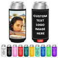 HooAmI Custom Can Cooler Sleeves Bulk Personalized 16 Oz Collapsible Insulated Neoprene Drink Bottle Holder for Summer Beach Pool Birthday Decorations Bachelorette Party Favors