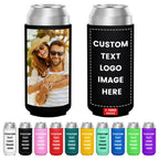 HooAmI Custom Can Cooler Bulk 16 Oz Collapsible Neoprene Insulated Beer Bottle Sleeves Drink Holder, Personalized Birthday Decorations Bachelorette Party Favors & Wedding Gifts