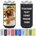 HooAmI Custom Slim Can Cooler Sleeves Bulk Personalized Insulated Neoprene Drink Holder with Logo Image Text for Wedding Birthday Party