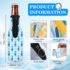 Never Forget the Difference You Make 11 Pack Summer Beer Bottle Insulator Sleeve Zip-up Bottle Jackets 12oz Non-slip Thick Neoprene Drink Cooler for Party Bulk