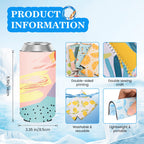 Never Forget the Difference You Make 12 Pack Slim Can Cooler Sleeve Insulated Tall Cans 12 Oz Bulk Neoprene Slim Drink Bottle Holder Summer Party Decorations, Blanks for Vinyl Projects Birthday Wedding Favors & Gifts