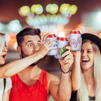 HooAmI Custom Can Cooler Sleeve Bulk Personalized Collapsible Drink Insulated Can Coolers with Logo Image Text for Party Beverages
